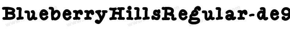 BlueberryHillsRegular-de9g字体转换