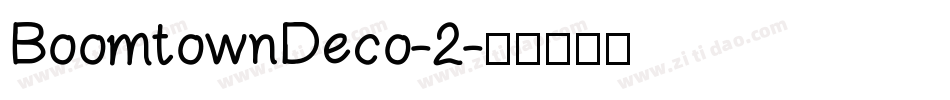 BoomtownDeco-2字体转换