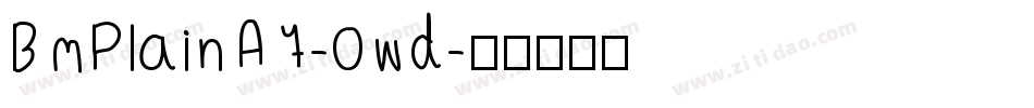 BmPlainA7-0wd字体转换