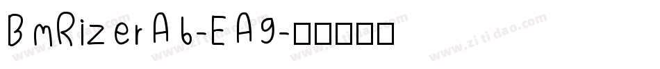 BmRizerA6-EA9字体转换