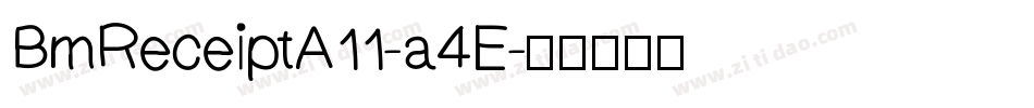 BmReceiptA11-a4E字体转换