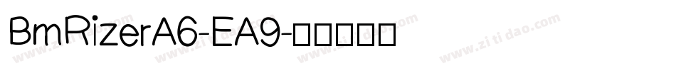 BmRizerA6-EA9字体转换