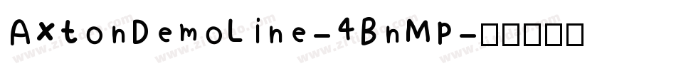 AxtonDemoLine-4BnMp字体转换