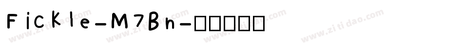 Fickle-M7Bn字体转换