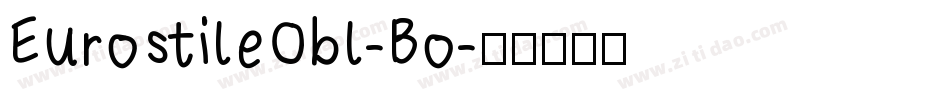 EurostileObl-Bo字体转换