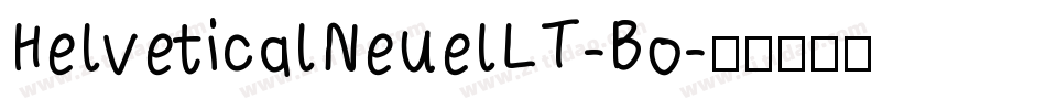 HelveticalNeuelLT-Bo字体转换