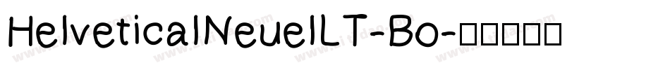 HelveticalNeuelLT-Bo字体转换