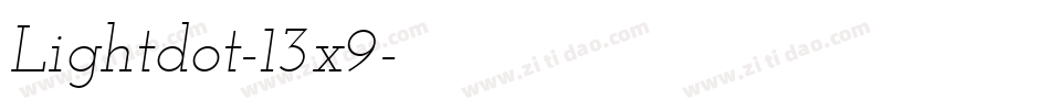 Lightdot-13x9字体转换