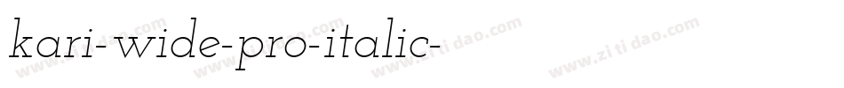 kari-wide-pro-italic字体转换