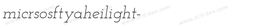 micrsosftyaheilight字体转换