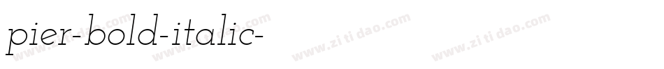pier-bold-italic字体转换