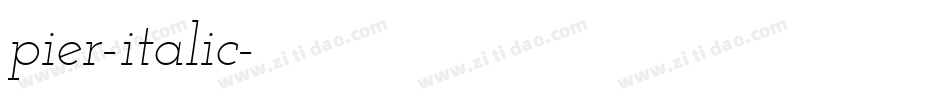 pier-italic字体转换