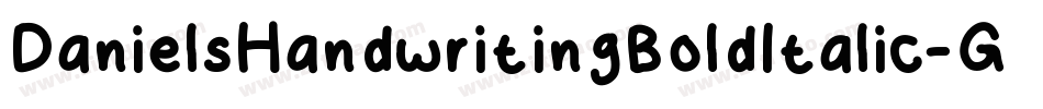 DanielsHandwritingBoldItalic-GABG字体转换