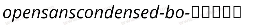 opensanscondensed-bo字体转换