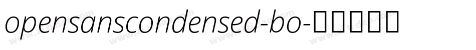 opensanscondensed-bo字体转换