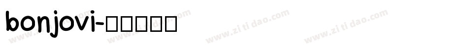 bonjovi字体转换