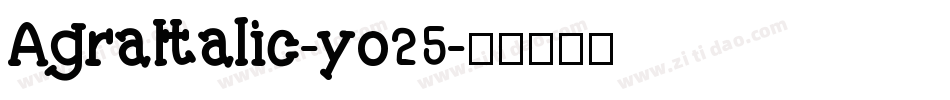 AgraItalic-yo25字体转换