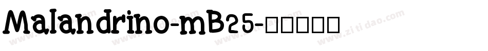 Malandrino-mB25字体转换