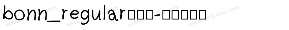 bonn_regular生成器字体转换