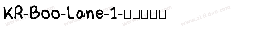 KR-Boo-Lane-1字体转换