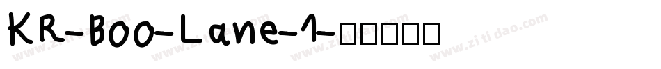 KR-Boo-Lane-1字体转换