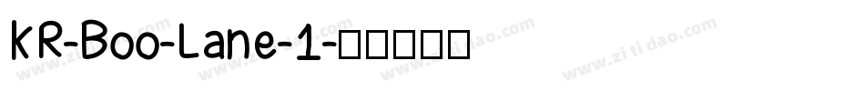 KR-Boo-Lane-1字体转换