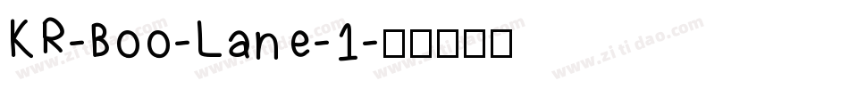 KR-Boo-Lane-1字体转换