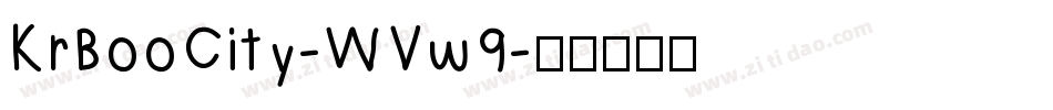 KrBooCity-WVw9字体转换