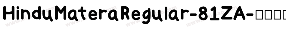 HinduMateraRegular-81ZA字体转换