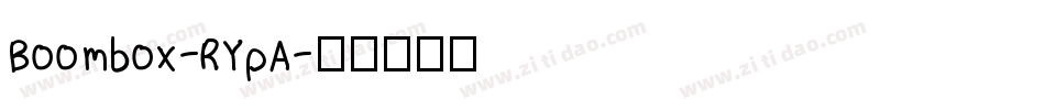 Boombox-RYpA字体转换