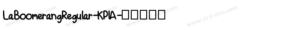 LaBoomerangRegular-KPlA字体转换