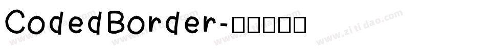 CodedBorder字体转换