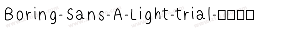 Boring-Sans-A-Light-trial字体转换