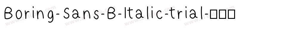 Boring-Sans-B-Italic-trial字体转换