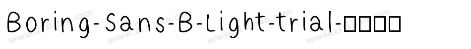 Boring-Sans-B-Light-trial字体转换