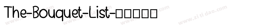 The-Bouquet-List字体转换