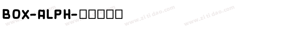 BOX-ALPH字体转换