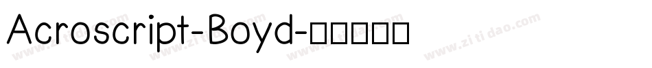 Acroscript-Boyd字体转换