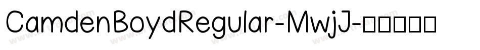 CamdenBoydRegular-MwjJ字体转换