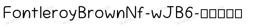 FontleroyBrownNf-wJB6字体转换
