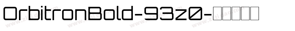 OrbitronBold-93z0字体转换