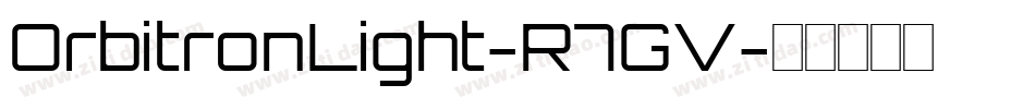 OrbitronLight-R7GV字体转换