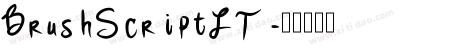 BrushScriptLT字体转换
