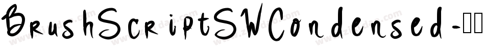 BrushScriptSWCondensed字体转换