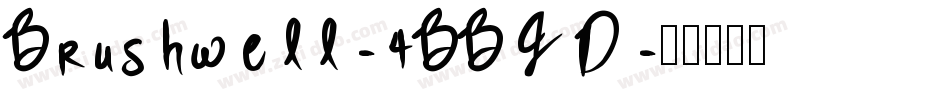 Brushwell-4BBJD字体转换