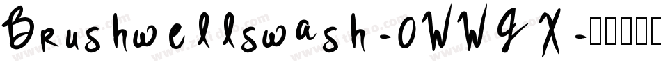 Brushwellswash-0WWJX字体转换