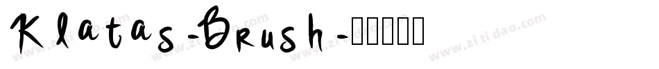 Klatas-Brush字体转换