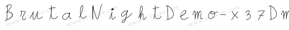 BrutalNightDemo-x37Dm字体转换