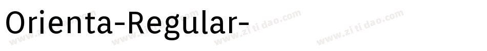 Orienta-Regular字体转换