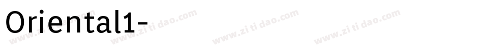 Oriental1字体转换